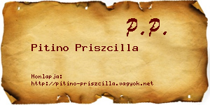 Pitino Priszcilla névjegykártya